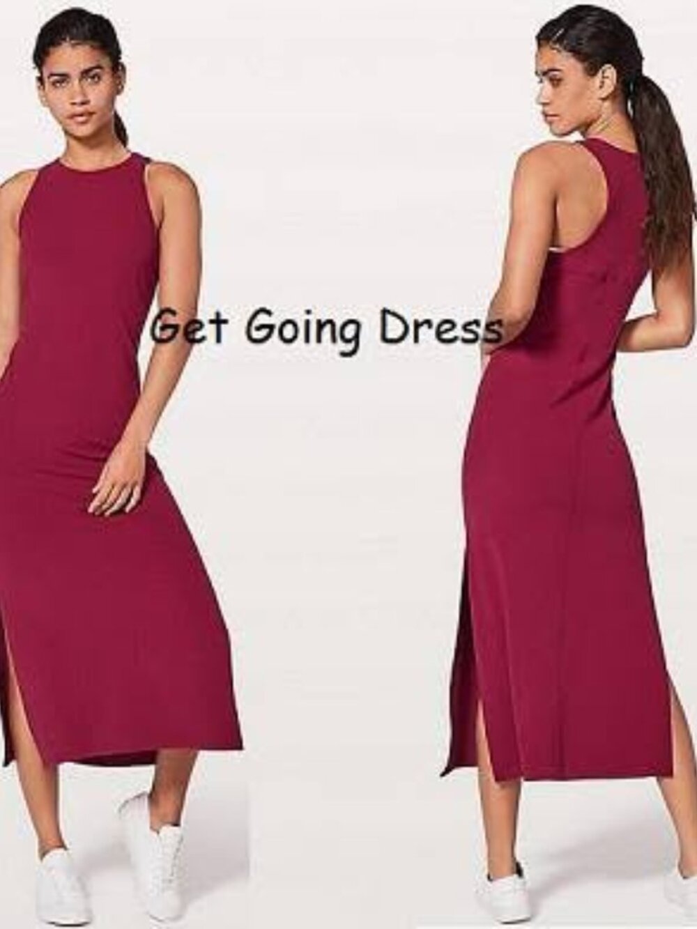 Lululemon Get going Dress Ruby Wine sz 10
